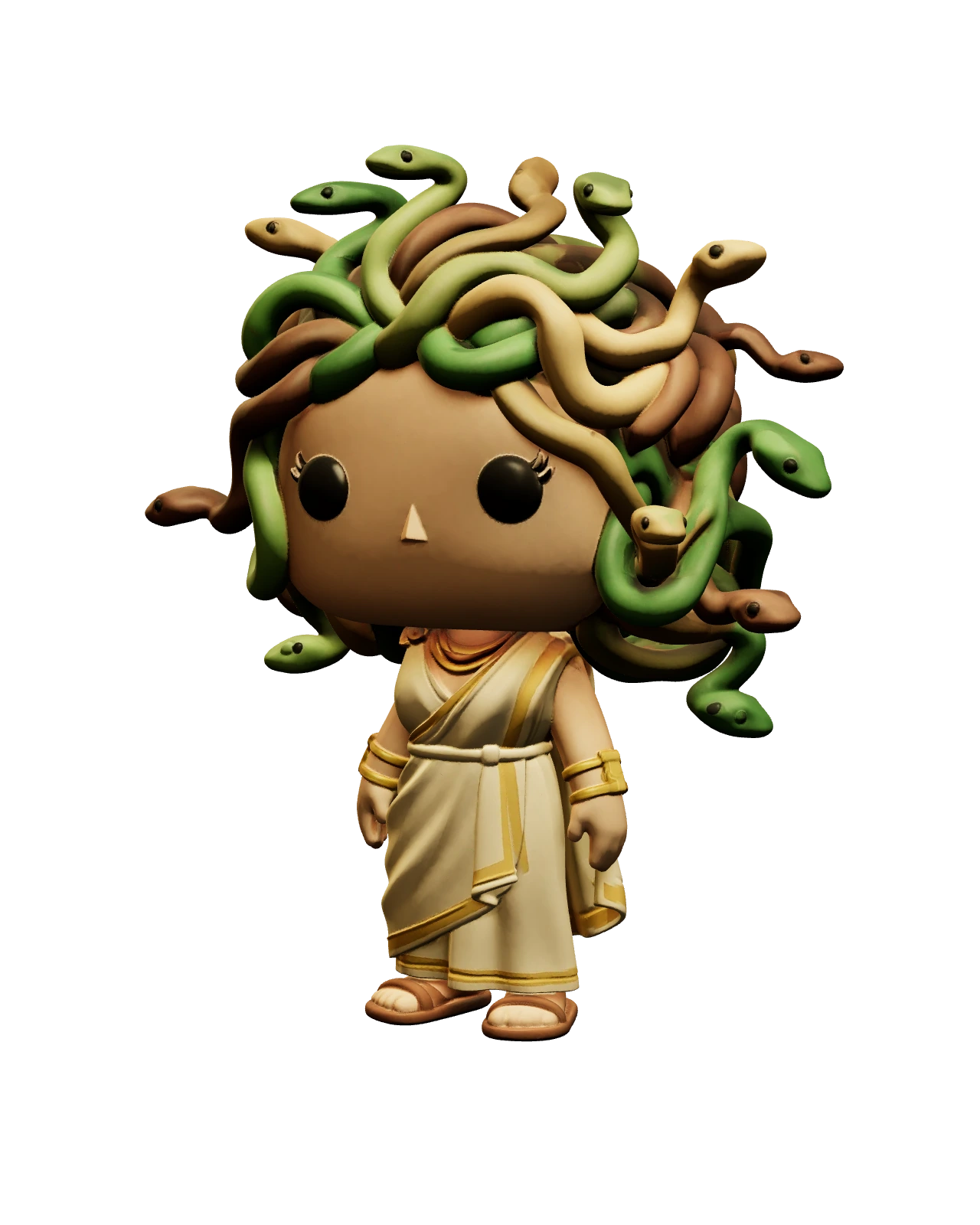 Medusa vinyl figure under the spotlight