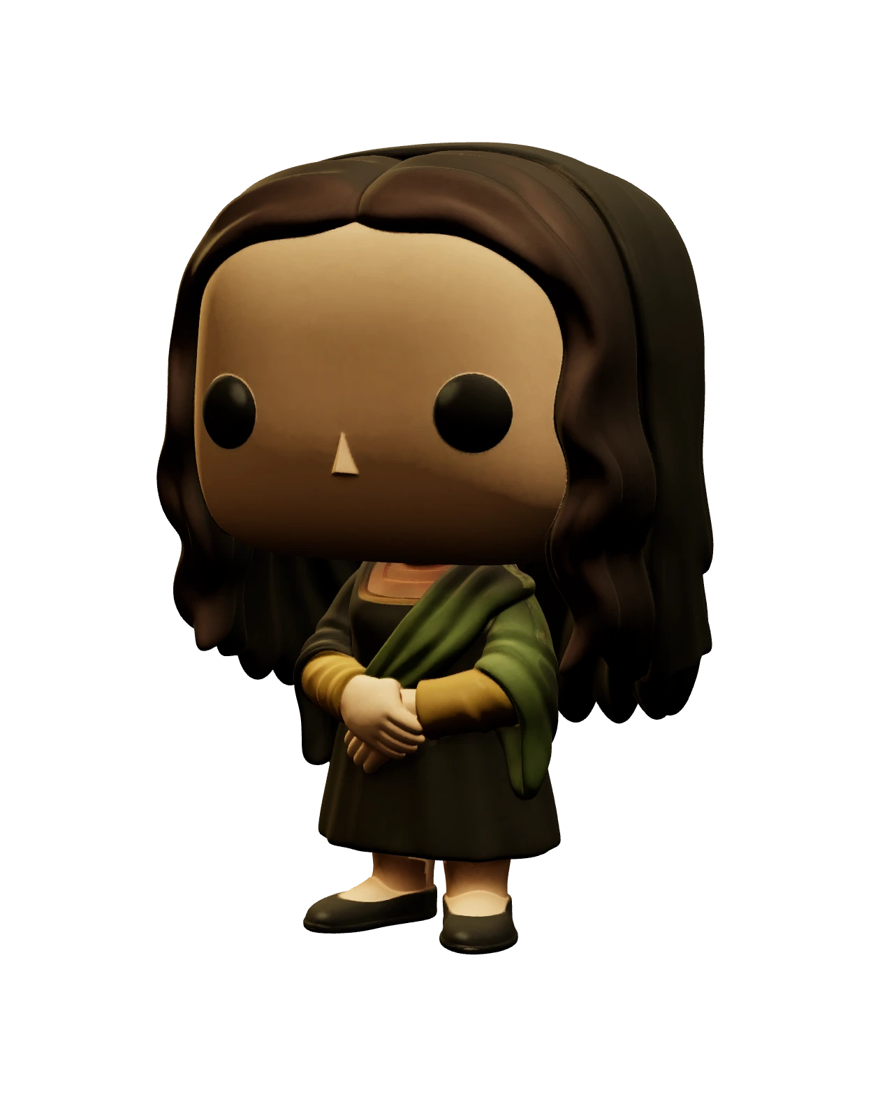 Mona Lisa vinyl figure under the spotlight