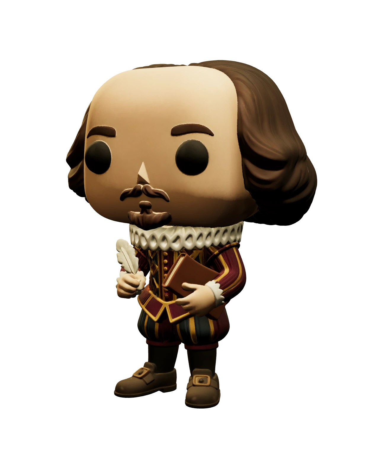 Shakespeare vinyl figure under the spotlight